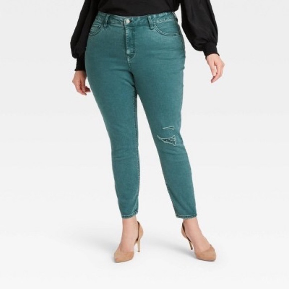 Ava & Viv Green Skinny Jean